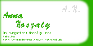 anna noszaly business card